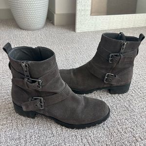 BP. grey suede combat boots